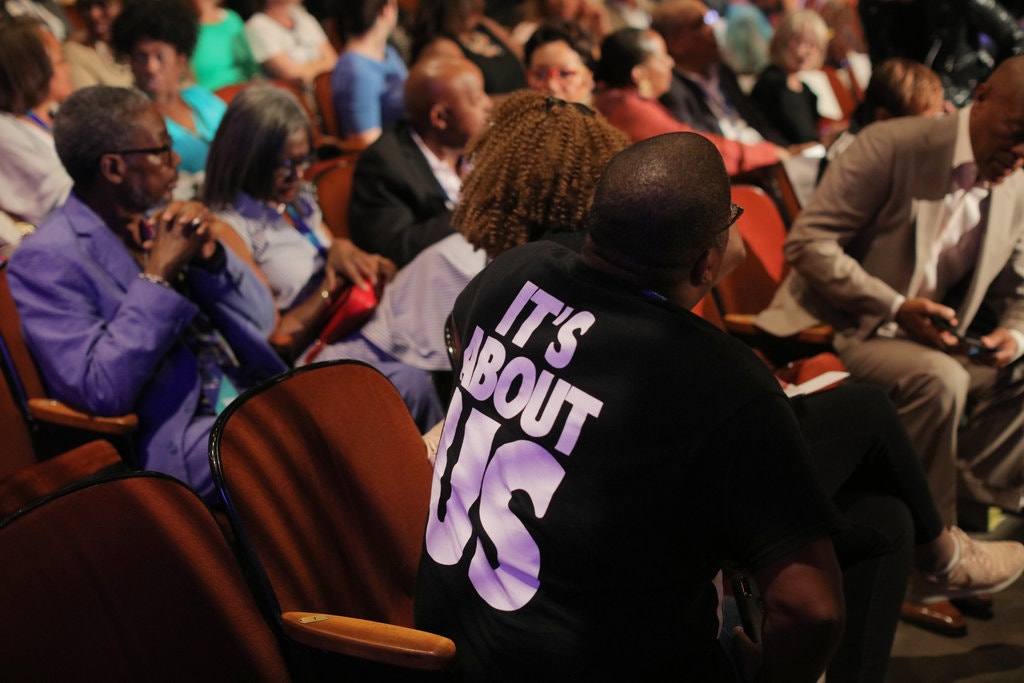 Attendees of the Black Economic Alliance Presidential Forum in Charleston, S.C., on Saturday. Travis Dove for The New York Times