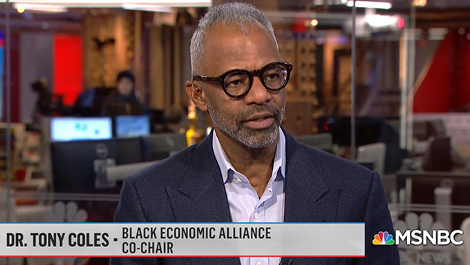 BEA Co-Chair Tony Coles on Today's MSNBC's "Velshi" Show